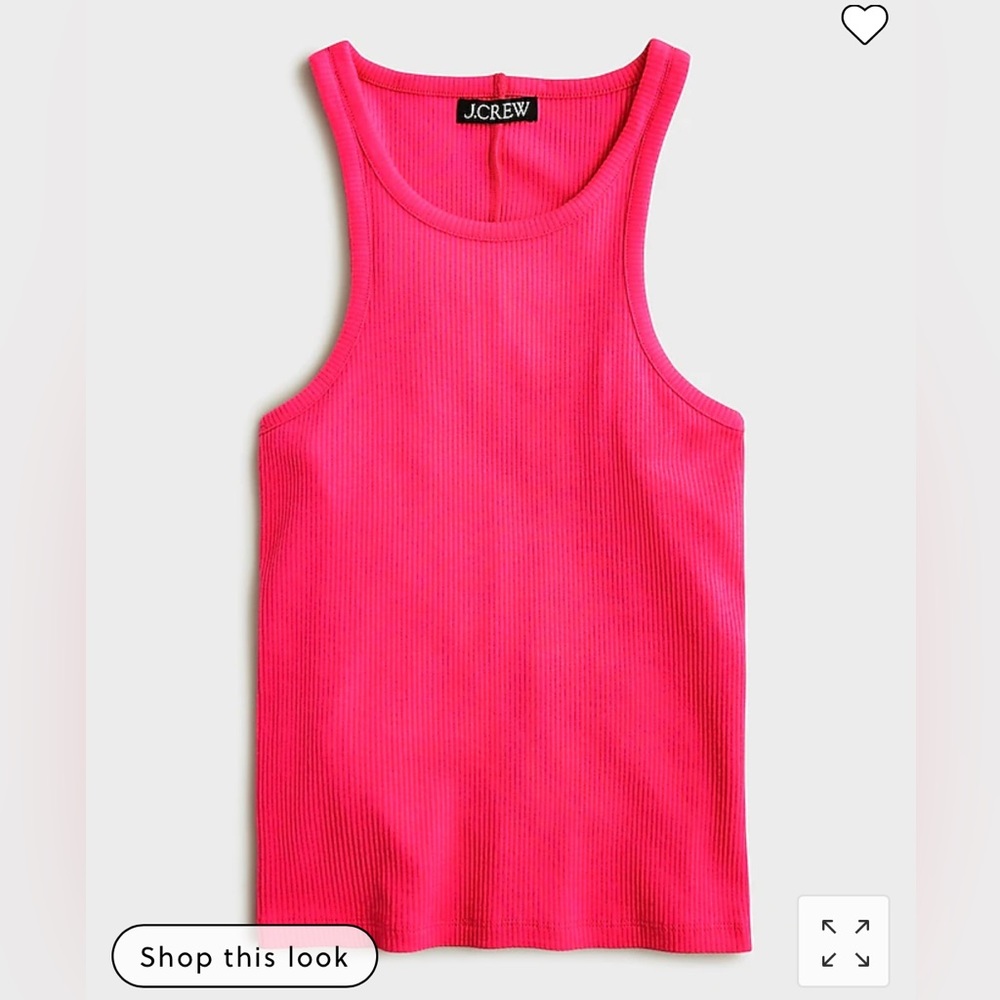 J.CREW Fuschia New favorite tank top in vintage rib / Size XS